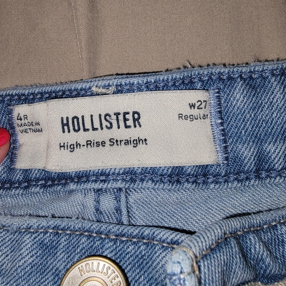 Hollister High-Rise Straight Leg Jeans Size 4 - Picture 4 of 4